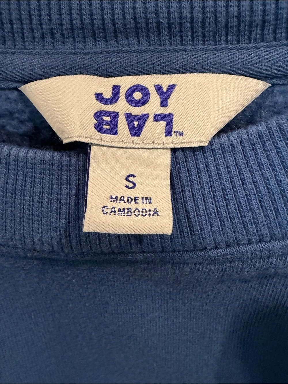 JoyLab Indigo Cropped Crewneck Sweatshirt